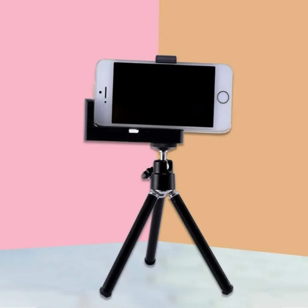 Phone Tripod Stand Camera Tripod 3 Position Compact Mobile Phone Holder for Live